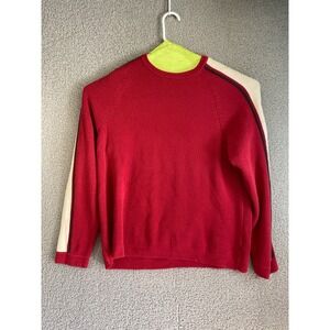 Eddie Bauert Sweater Men Size Large  Maroon Long Sleeve Crew Neck